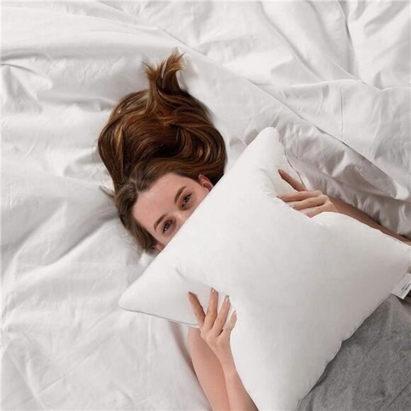 Throw Pillow Inserts with 100% Cotton Cover -20 Inch Square Interior Sofa Pillow - Picture 2 of 6